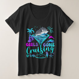 Plus Size Camiseta de Cruzeiro para Meninas e Mulheres