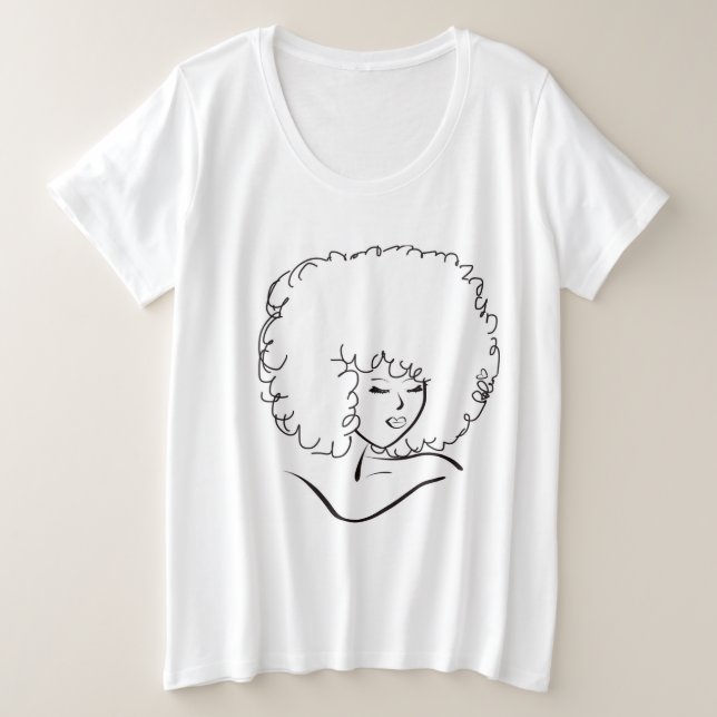 Plus Size Camiseta de Oração (Frente do Design)