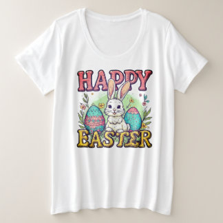 Plus Size Camiseta de Páscoa