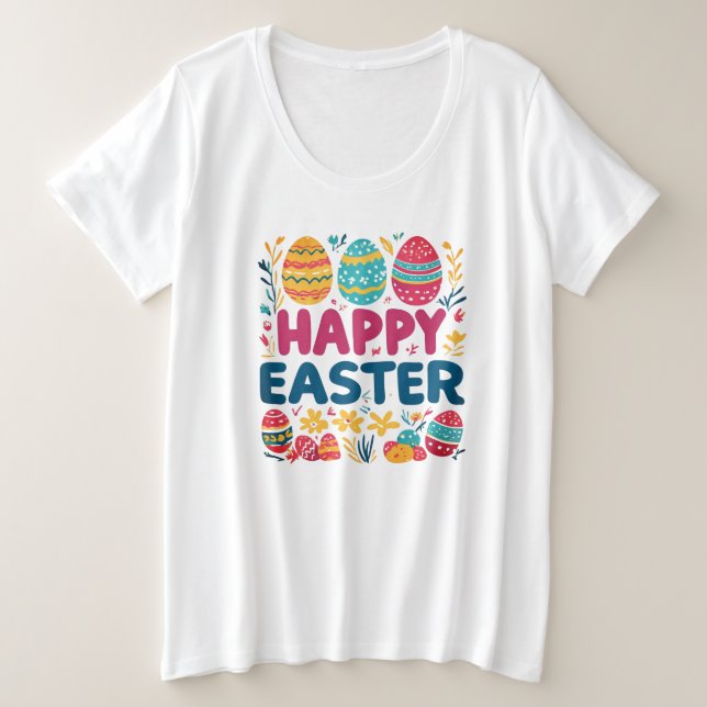 Plus Size Camiseta de Páscoa (Frente do Design)