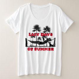 Plus Size Camiseta de Verão, de tamanho feminino