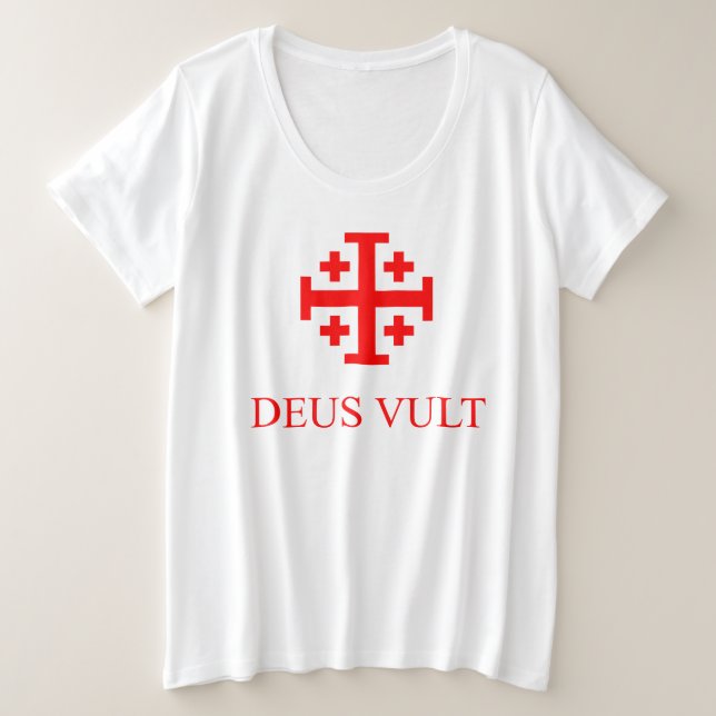 Plus Size Camiseta Deus vult - orden del Santo Sepulcro (Frente do Design)