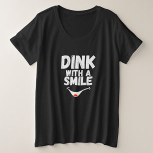 Plus Size Camiseta Dink com um Sorriso Pickleball Mamãe   Ma