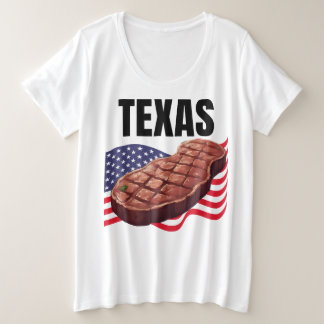 Plus Size Camiseta do tamanho mais "T" feminino do Texas