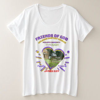 Plus Size Camiseta Família e Amigos