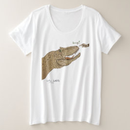 Plus Size Camiseta Feminina Allosaurus Boop Dinossauro Taman