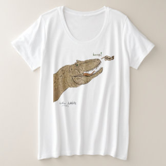 Plus Size Camiseta Feminina Allosaurus Boop Dinossauro Taman