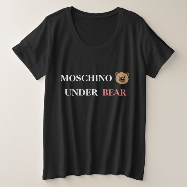 Plus Size Camiseta feminina de Moschino (Frente do Design)