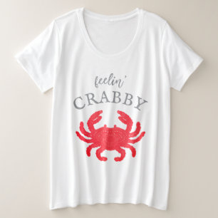 Plus Size Camiseta Feminina Feelin Crabby