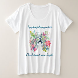 Plus Size Camiseta Feminina LAM Floral Não Significa Frágil