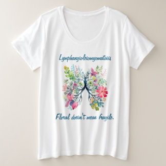 Plus Size Camiseta Feminina LAM Floral Não Significa Frágil
