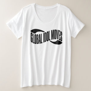 Plus Size Camiseta Global Idol Moves Typography