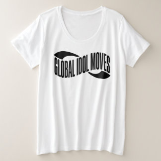 Plus Size Camiseta Global Idol Moves Typography