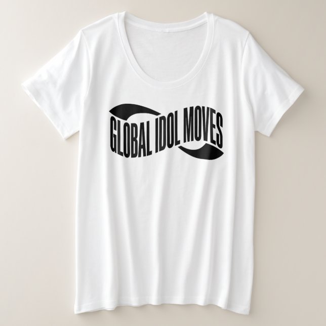 Plus Size Camiseta Global Idol Moves Typography (Frente do Design)