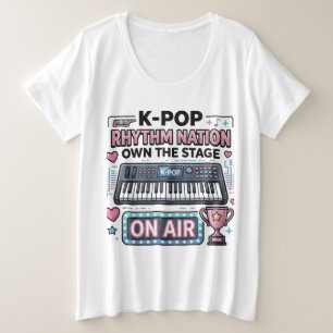 Plus Size Camiseta Gráfica K-POP Rhythm Nation Own The Stage