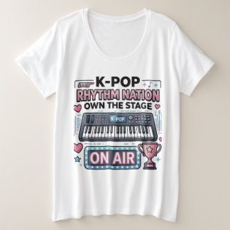 Plus Size Camiseta Gráfica K-POP Rhythm Nation Own The Stage