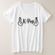 Camiseta Gráfica Minimalista Coração com Dedos K-P