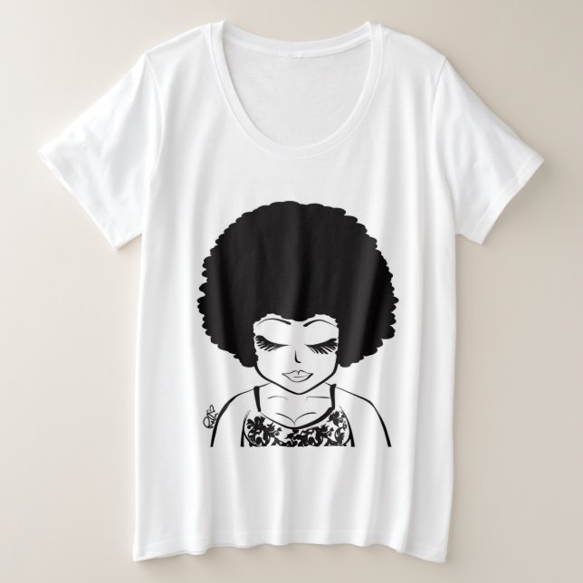 Plus Size Camiseta Heads Bowed (Frente do Design)