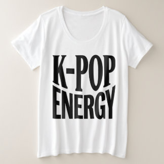 Plus Size Camiseta K-POP Energy Bold Statement