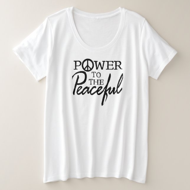 Plus Size Camiseta Poder Para o Pacífico (Frente do Design)