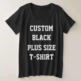 Plus Size Camiseta PRETA TAMANHO GRANDE feminina personaliza