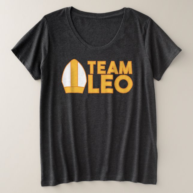 Plus Size Camiseta TIME PAPA LEÃO (Frente do Design)