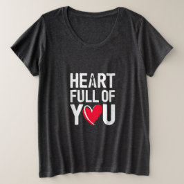Plus Size Cheio do coração de você | Camiseta