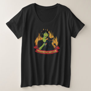 Plus Size Clube de Dama de Gato Sem Fios - Camiseta de Taman