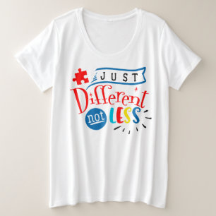 Plus Size Consciência Autismo Camiseta Básica de Tamanho Acr
