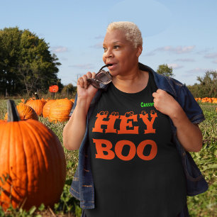 Plus Size Ei, Boo, Mulher do Tamanho Mais Que Camiseta do Di