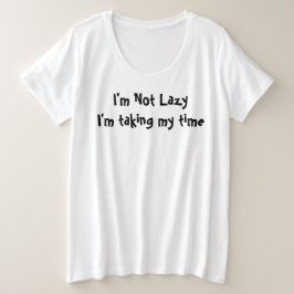 Plus Size Eu não sou preguiçosa camiseta