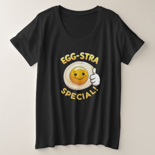 Plus Size 🥚 Extra Especial – Camiseta de Ovo Engraçado e Fo