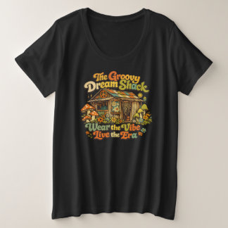Plus Size O Groovy Dream Shack: Camiseta Básica Feminina Plu