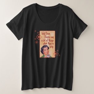 Plus Size Pessoas mentem. Camiseta de tamanho adicional