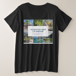 Plus Size Sou o mais feliz quando estou cruzando a camiseta