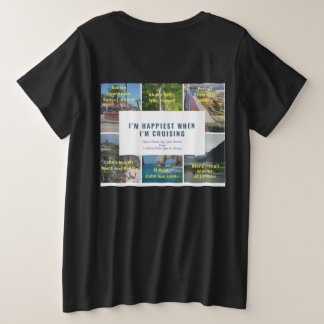 Plus Size Sou o mais feliz quando estou cruzando a camiseta 