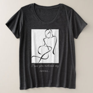 Plus Size Tenho curvas e camiseta tamanho