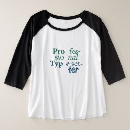 Plus Size Tipo Profissional Mais Camiseta T Tamanho