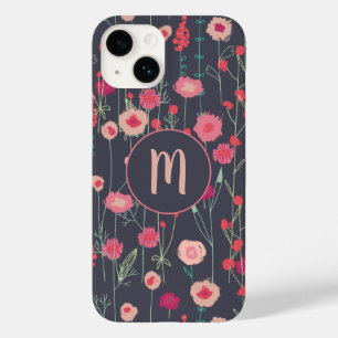 Plymouth Flowers Dark Boho Floral Monograma