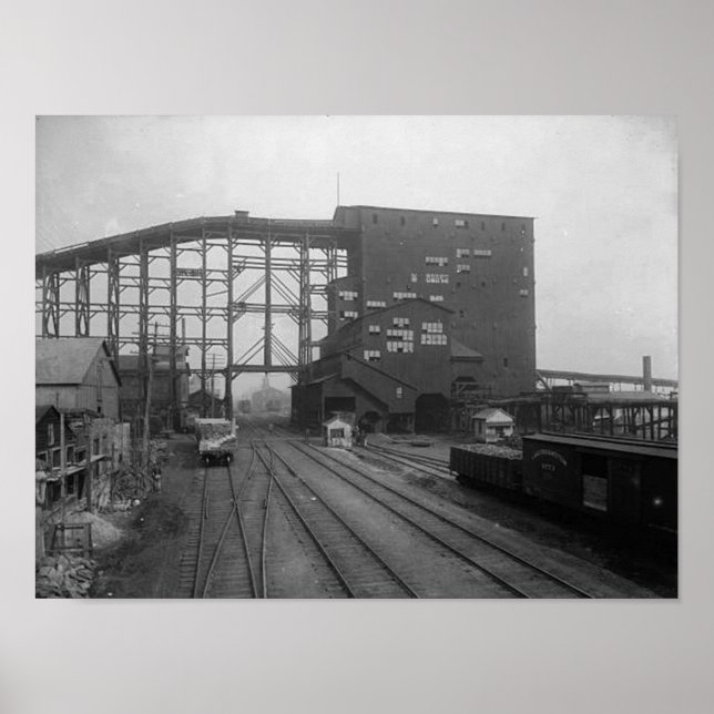 Plymouth Pa. Poster do Disjuntor de Carvão (Frente)