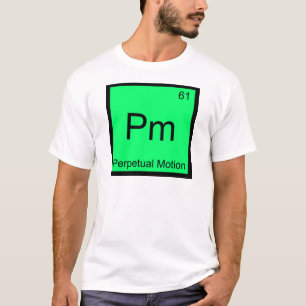 Pm - Camiseta com Símbolo do Elemento Químico de M