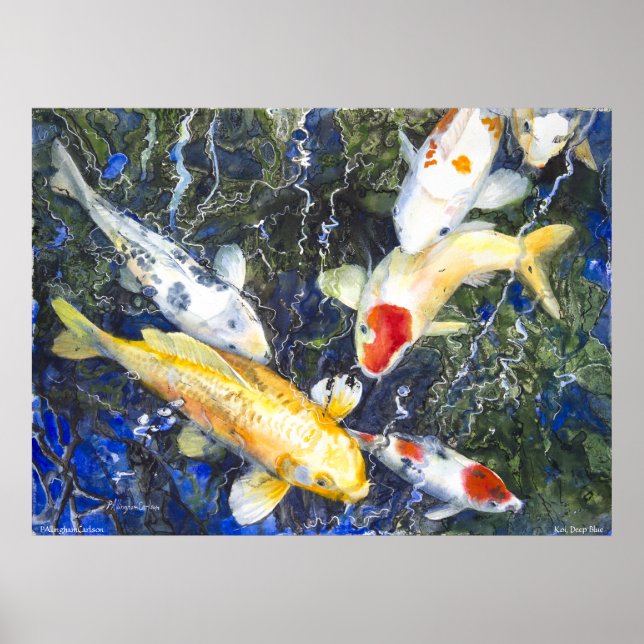 PMACarlson Koi, Deep Blue Poster (Frente)