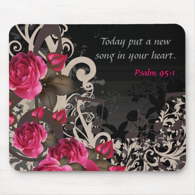Pnha uma canção nova em seu coração Mousepad (Frente)