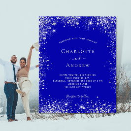 Pó azul real do orçamento poeira de prata