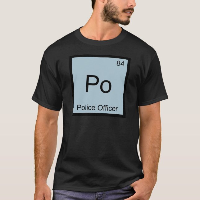 Po - Camisa Símbolo do Elemento Químico Oficial de (Frente)