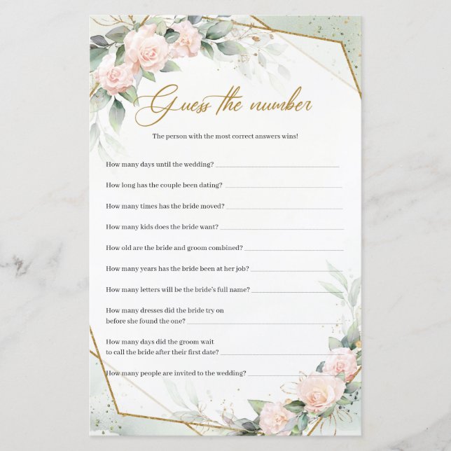 Pó elegante rosas cor-de-rosa Ouro Supõe O Número (Frente)