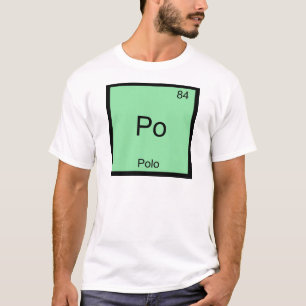 Po - Polo Camiseta engraçada com símbolo de elemen