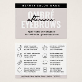 Pó Simples Moderno Irrompeu Cartão de Pós-Cuidado