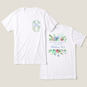 Pocket Floral Cross Ele é Risen Páscoa Unisex