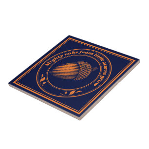 Poços de bolota crescem azulejo cerâmico